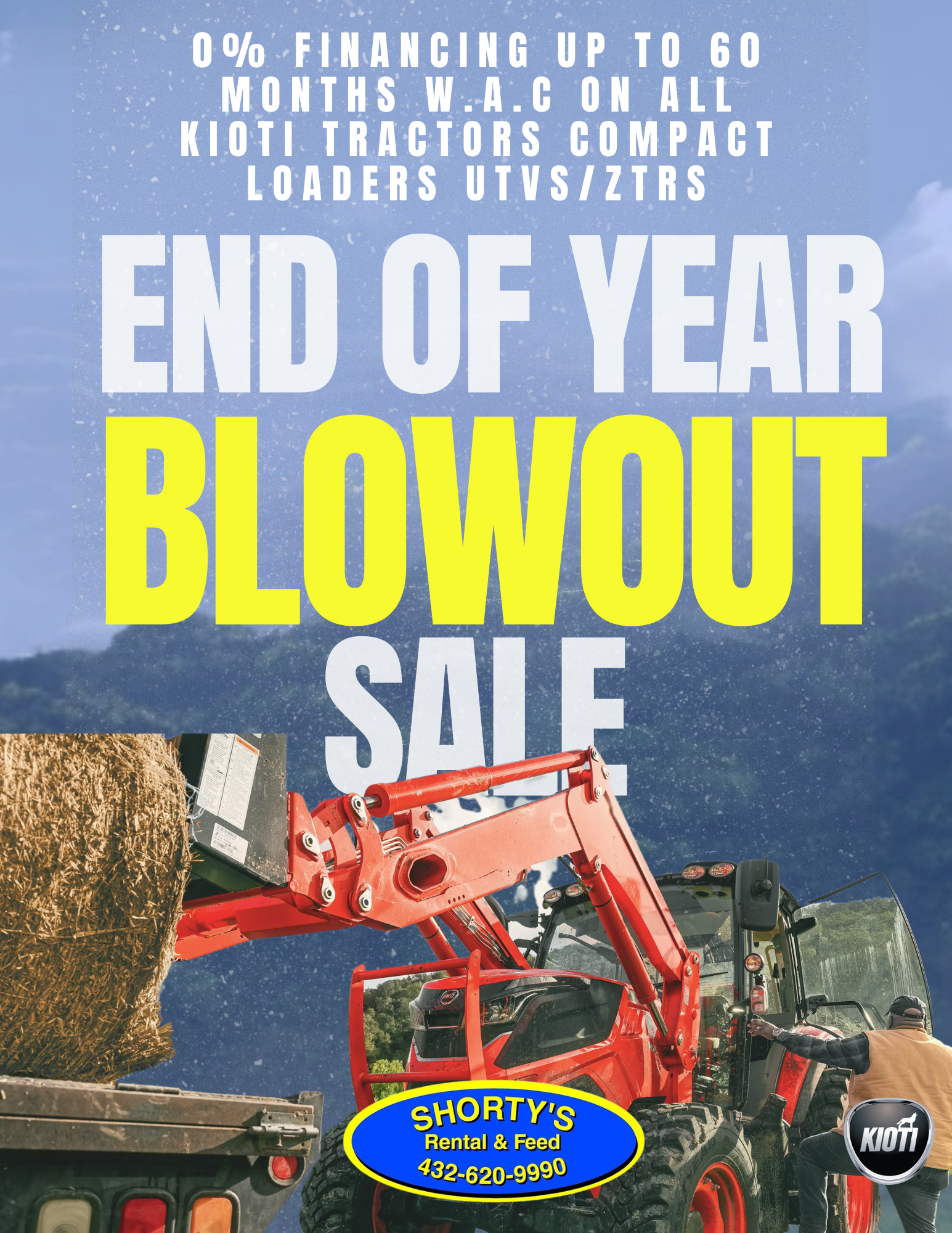 End of year blow out sale 0% financing